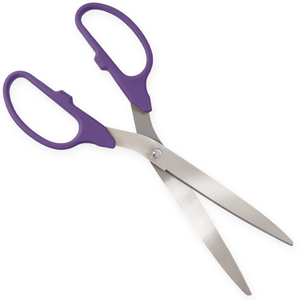 25in Giant Purple Ribbon Cutting Scissors with Silver Blades - Blank