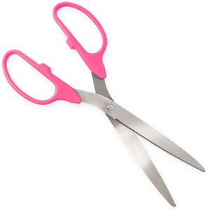 36in Giant Pink Ribbon Cutting Scissors with Silver Blades - Blank