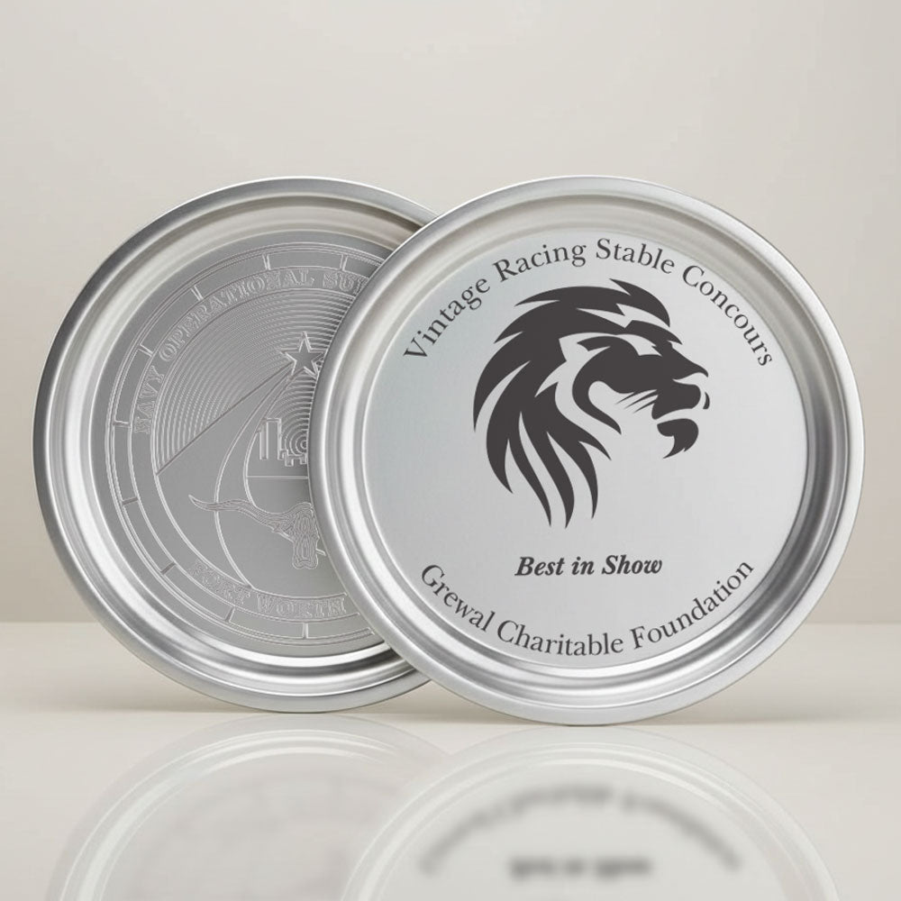 10" Diameter Pewter Gallery Edge Tray