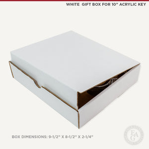 White Gift Box for 10" Acrylic Key