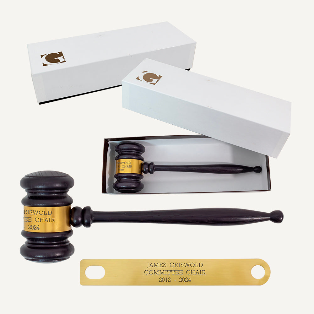 11" Deep Plum Gavel with Gift Box