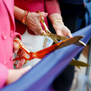 15" Gold Plated Ceremonial Ribbon Cutting Scissors