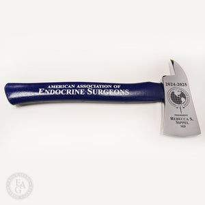 15" Chrome Plated Axe with Custom Painted Handle in Navy Blue. 