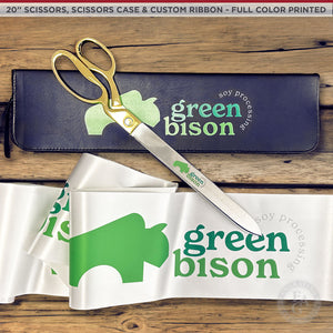 20" Scissors, Scissors Case, Custom Ribbon - Full Color Printed
