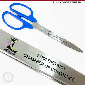 36" Blue Ribbon Cutting Scissors with Silver Blades