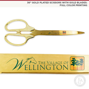 36" Gold Plated Scissors with Gold Blades: Full Color Printing