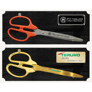 36" Ceremonial Ribbon Cutting Scissors Black Plaque