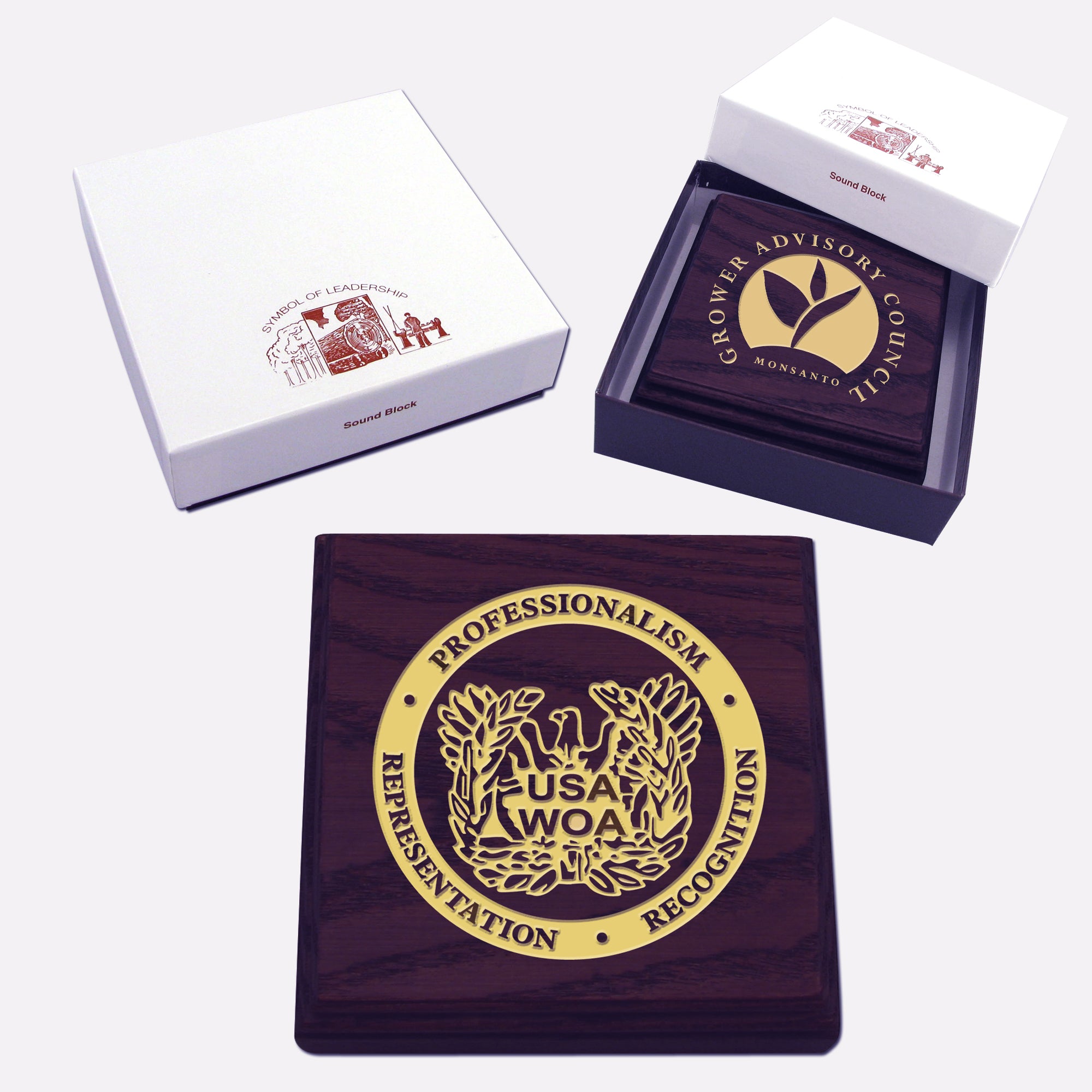 Deep Plum Gavel Sound Block with Gift Box