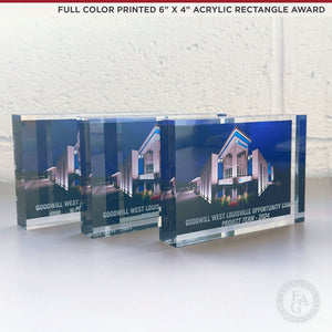 6" x 4" Acrylic Rectangle Award