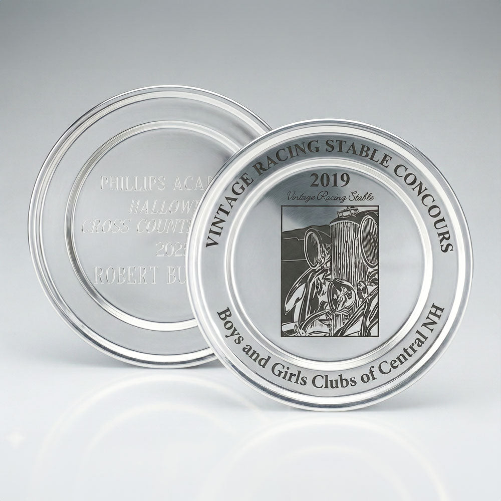 6" Diameter Pewter Danforth Plate