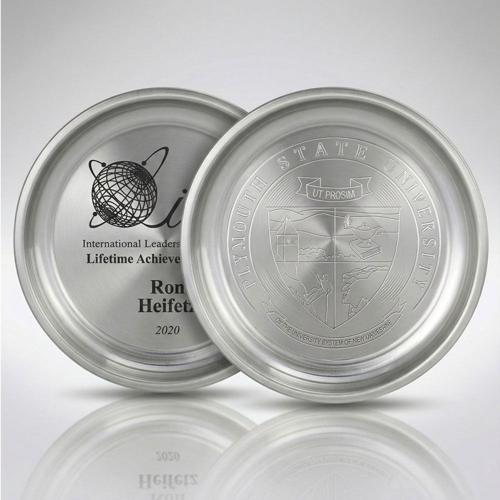 6" Diameter Pewter Gallery Edge Tray