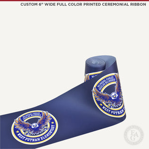 Custom 6" Wide Full Color Printed Ceremonial Ribbon