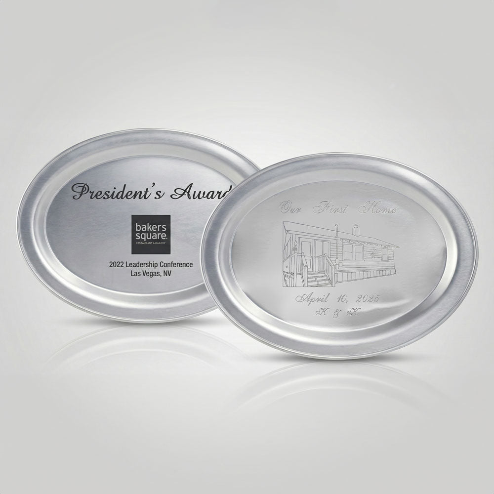 6" x 9" Pewter Oval Tray