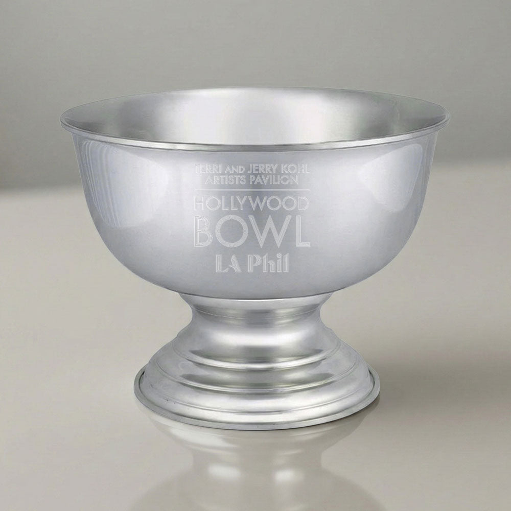 8" - 10" Diameter Pewter Revere Bowl with Footed Base
