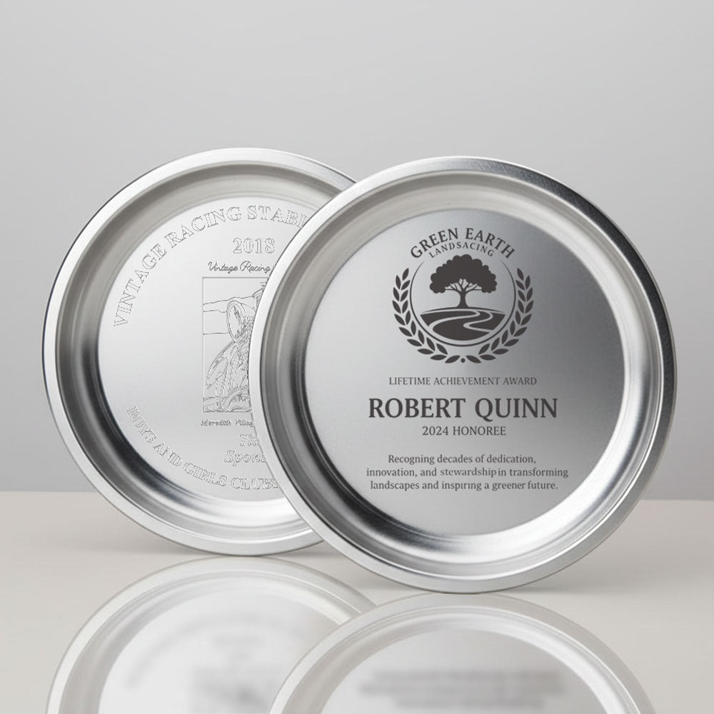 8.5" Diameter Pewter Gallery Edge Tray