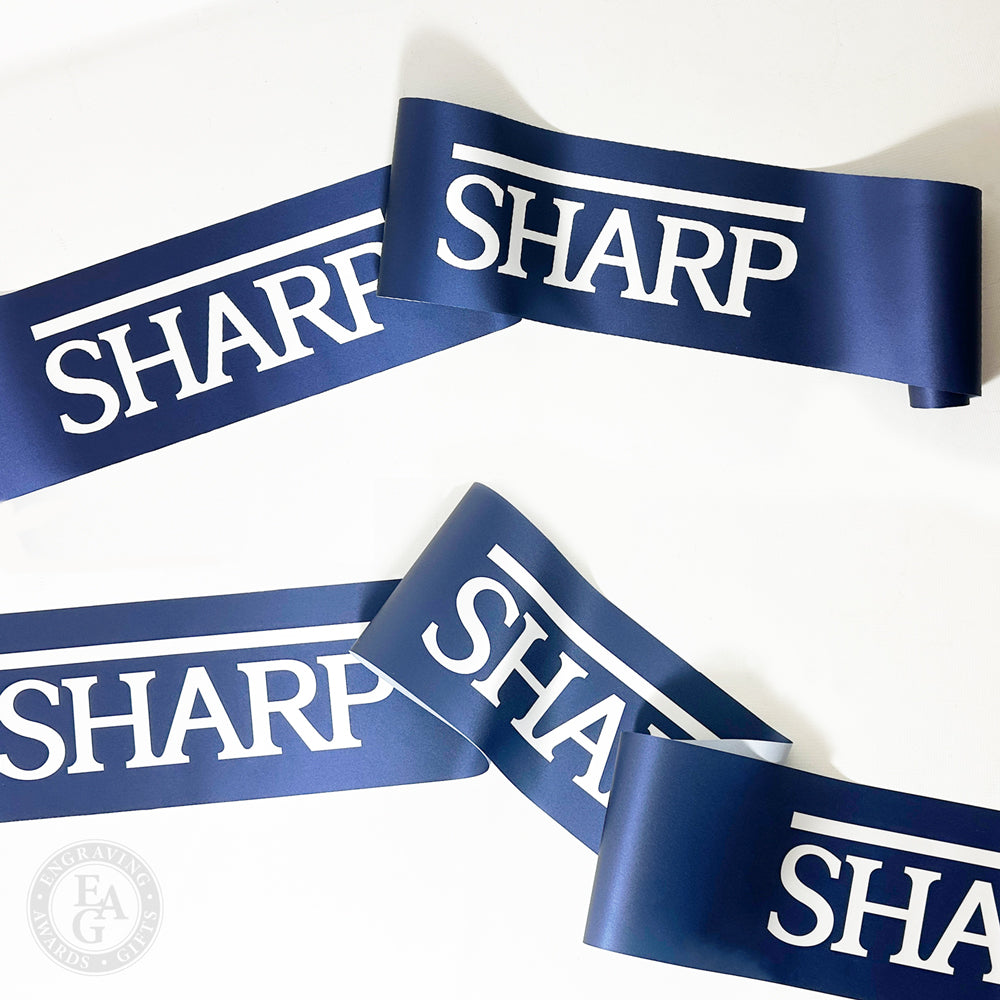 8" Custom Full Color Printed Ribbon Engraving, Awards & Gifts