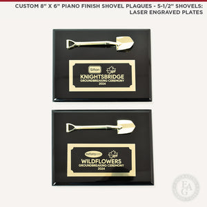 Custom 6" x 8" Piano Finish Plaques - Laser Engraved Plates