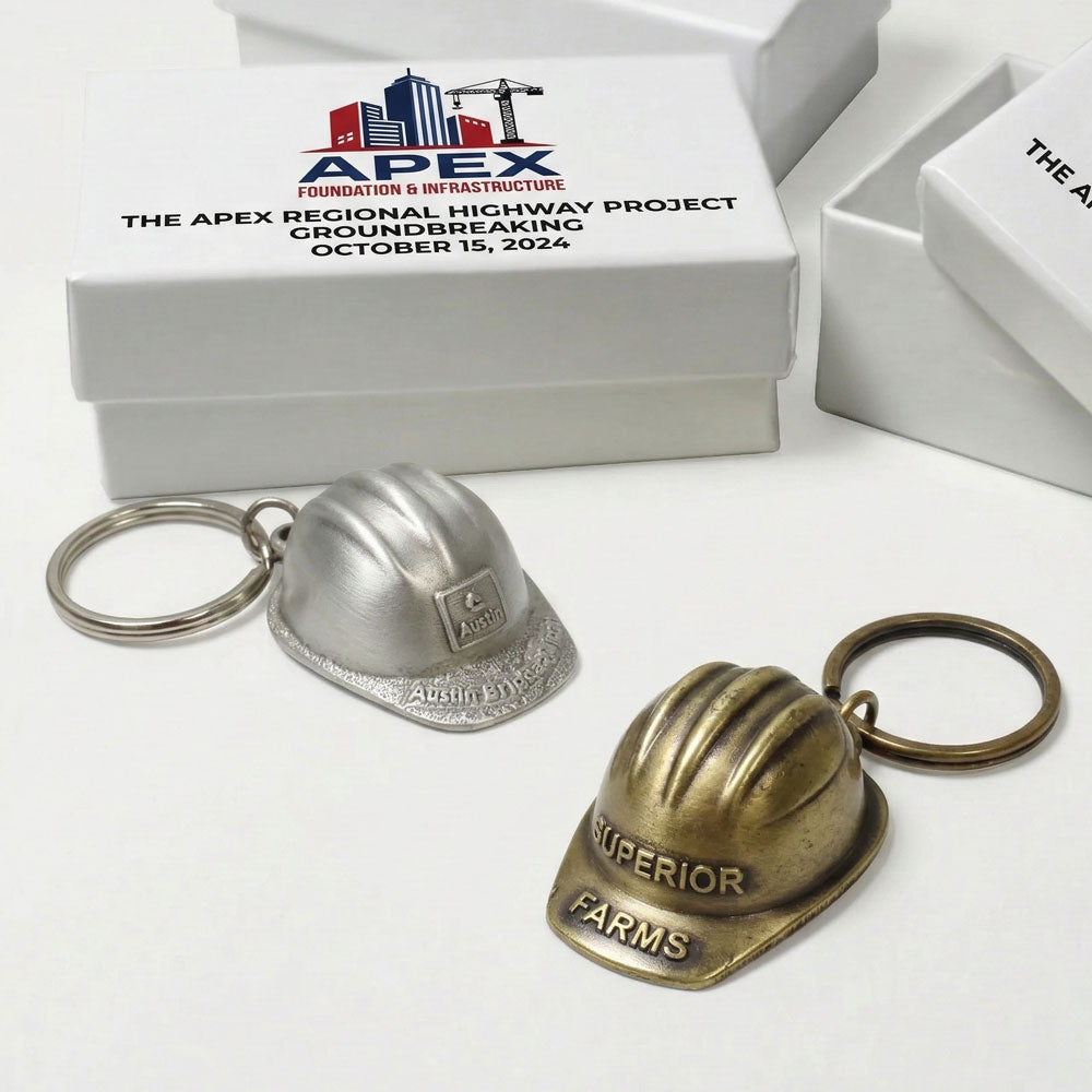 Custom Cast Hard Hat Keychains