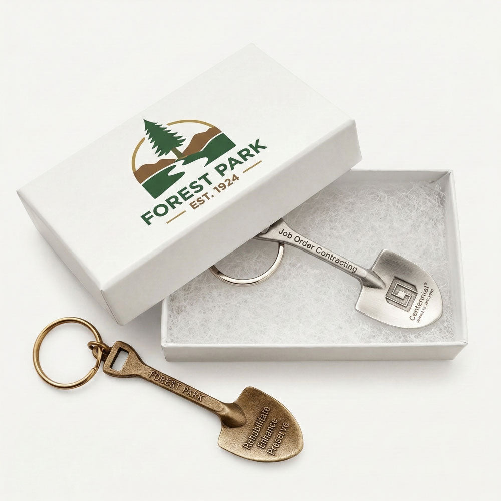 Custom Cast Shovel Keychains