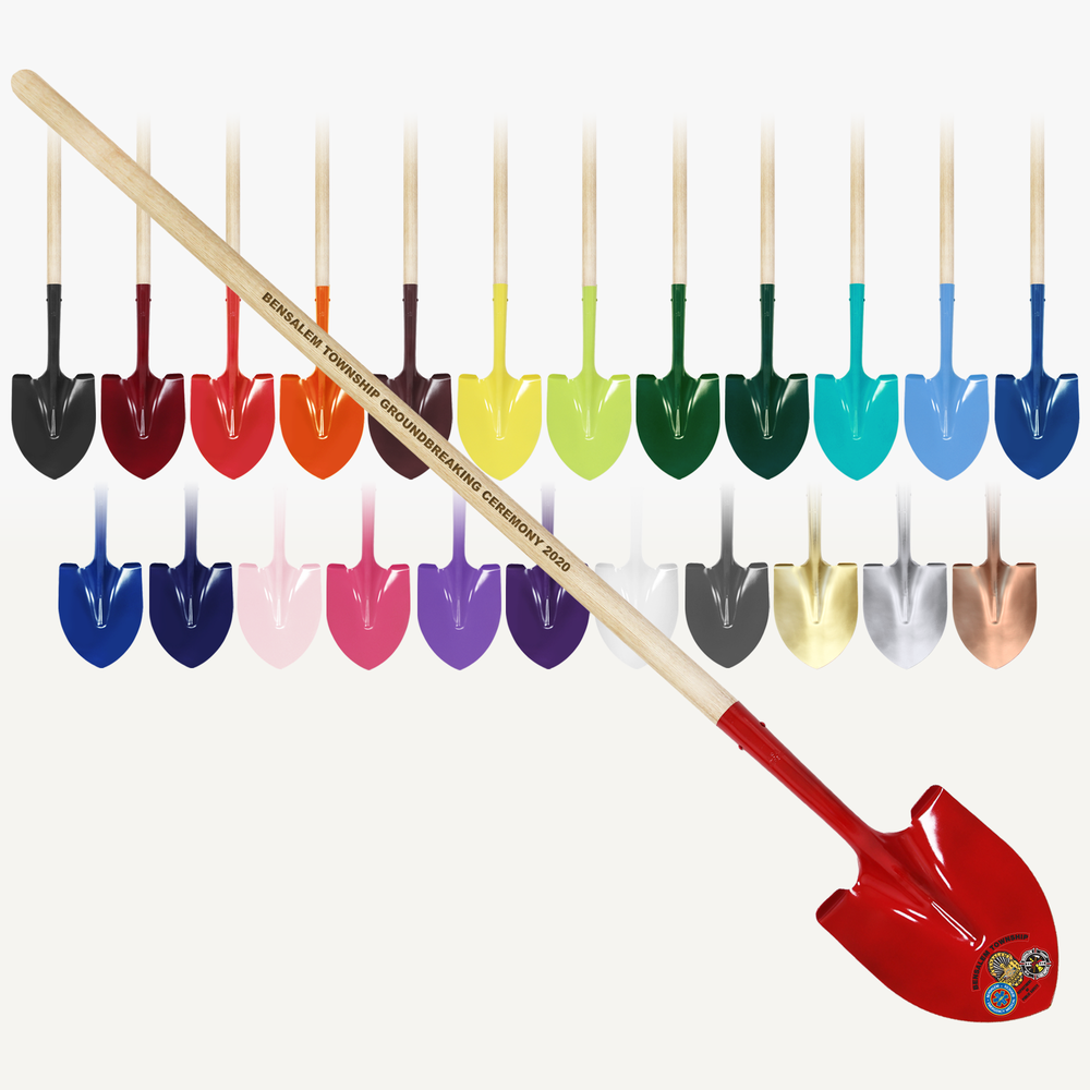 Assorted Colors Full Size Shovels - Engraving, Awards & Gifts