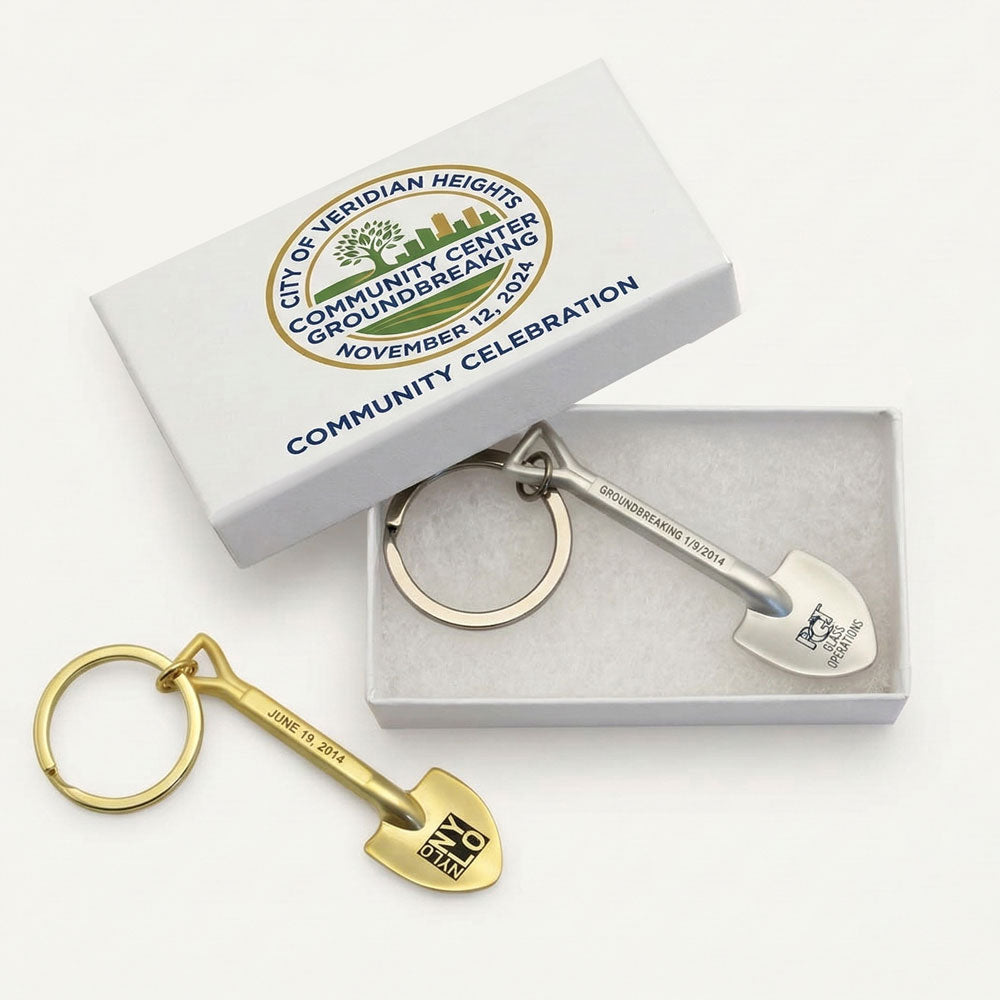 Die Cast Shovel Keychains - Engraving, Awards & Gifts