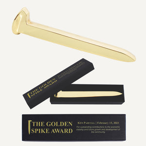Gold Plated Ceremonial Railroad Spikes with Gift Boxes