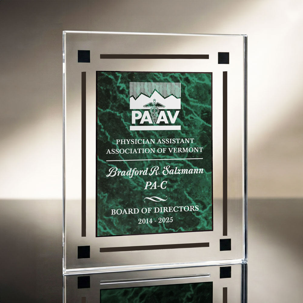 Green Acrylic Plaque