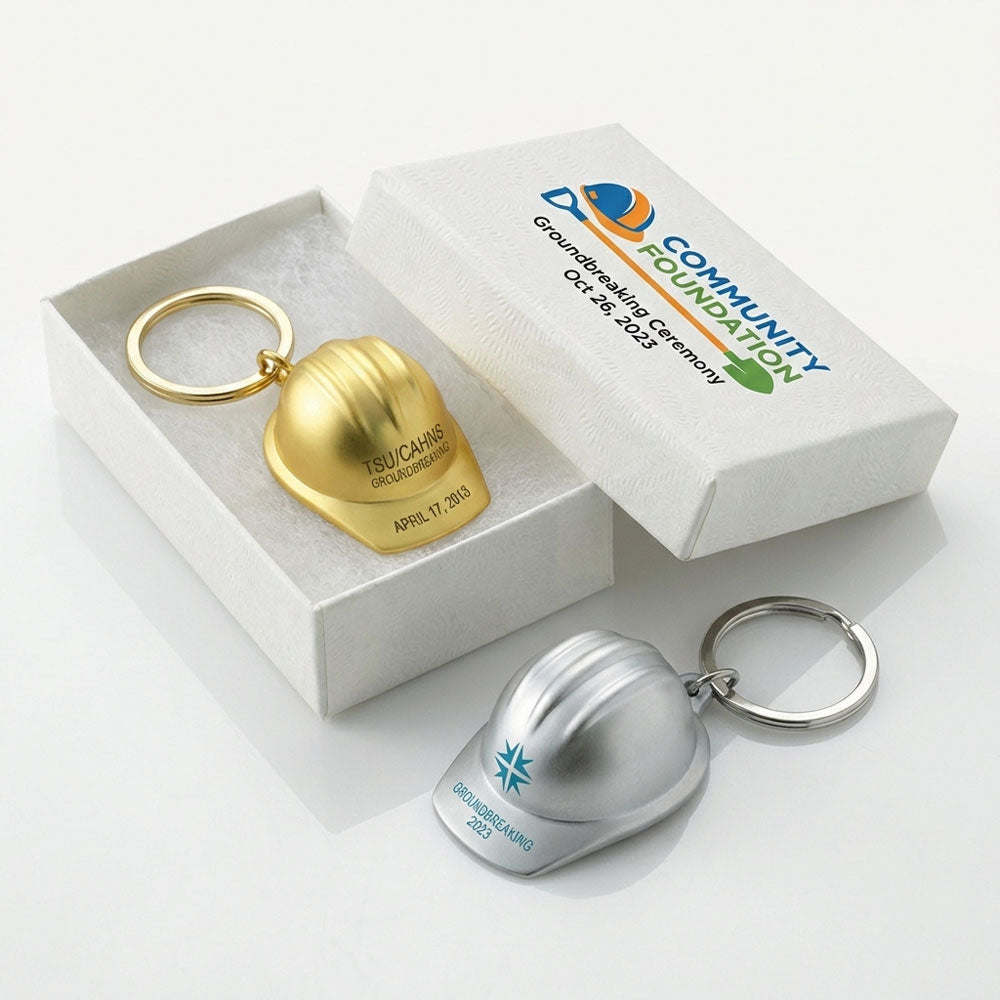 Hard Hat Keychain in Gift Box