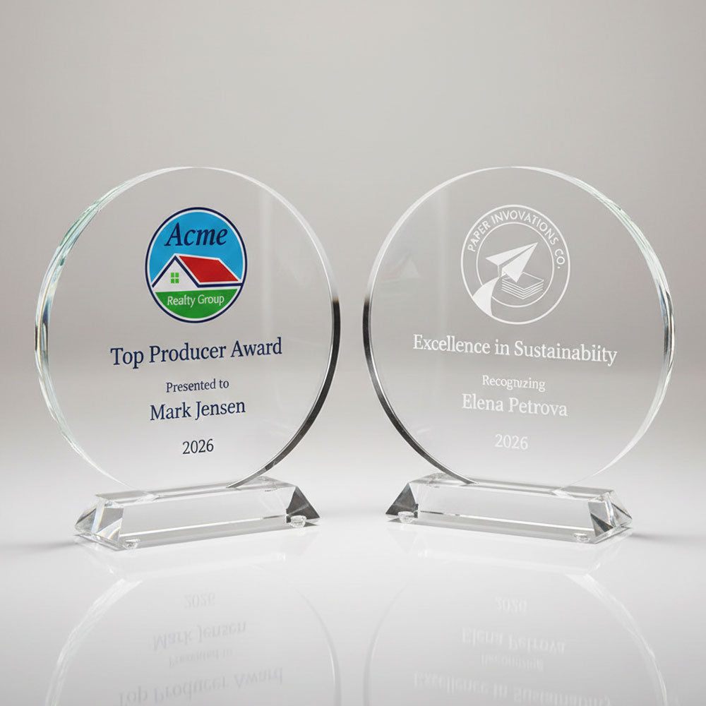 Large Clear Circle Acrylic Award