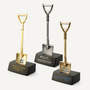 Miniature Shovel Award on Black Base