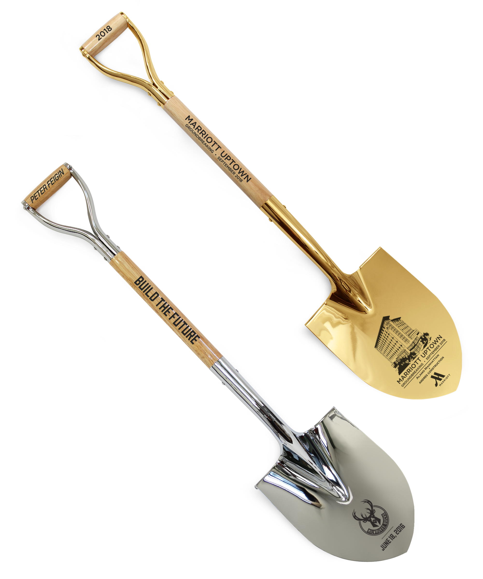 Spade Color: Gold & Chrome Plated