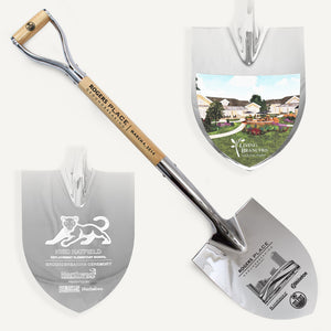 Specialty Chrome Plated Ceremonial Groundbreaking Shovel - D-Handle