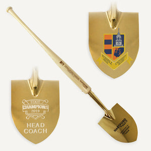 Specialty Gold Plated Ceremonial Groundbreaking Shovel - Baseball Bat Handle