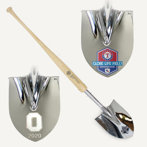 Traditional Chrome Plated Ceremonial Groundbreaking Shovel - Baseball Bat Handle