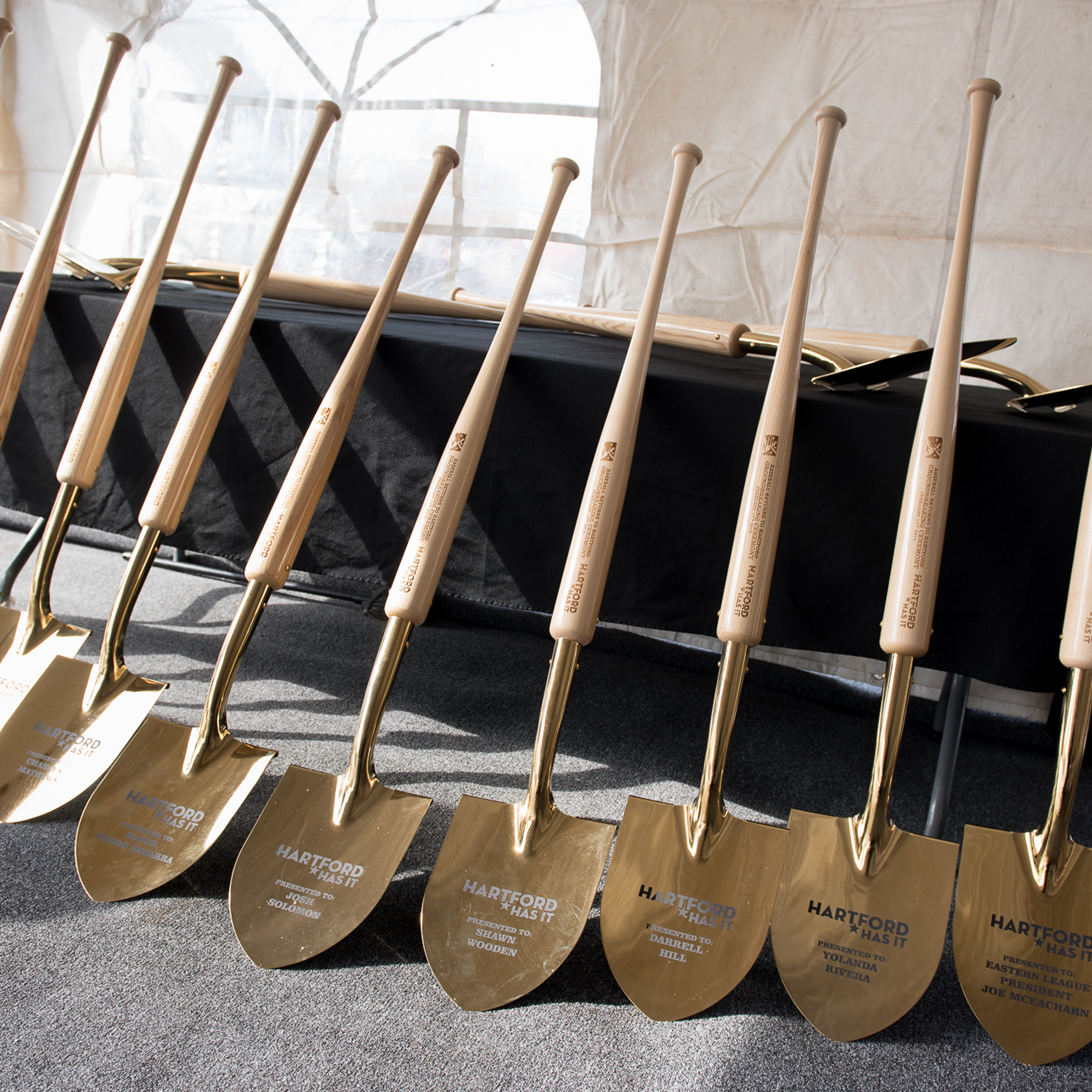 Ceremonial Groundbreaking Shovel - Baseball Bat Handle