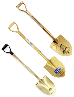 Ceremonial Groundbreaking Shovel - Color and Finish: Gold
