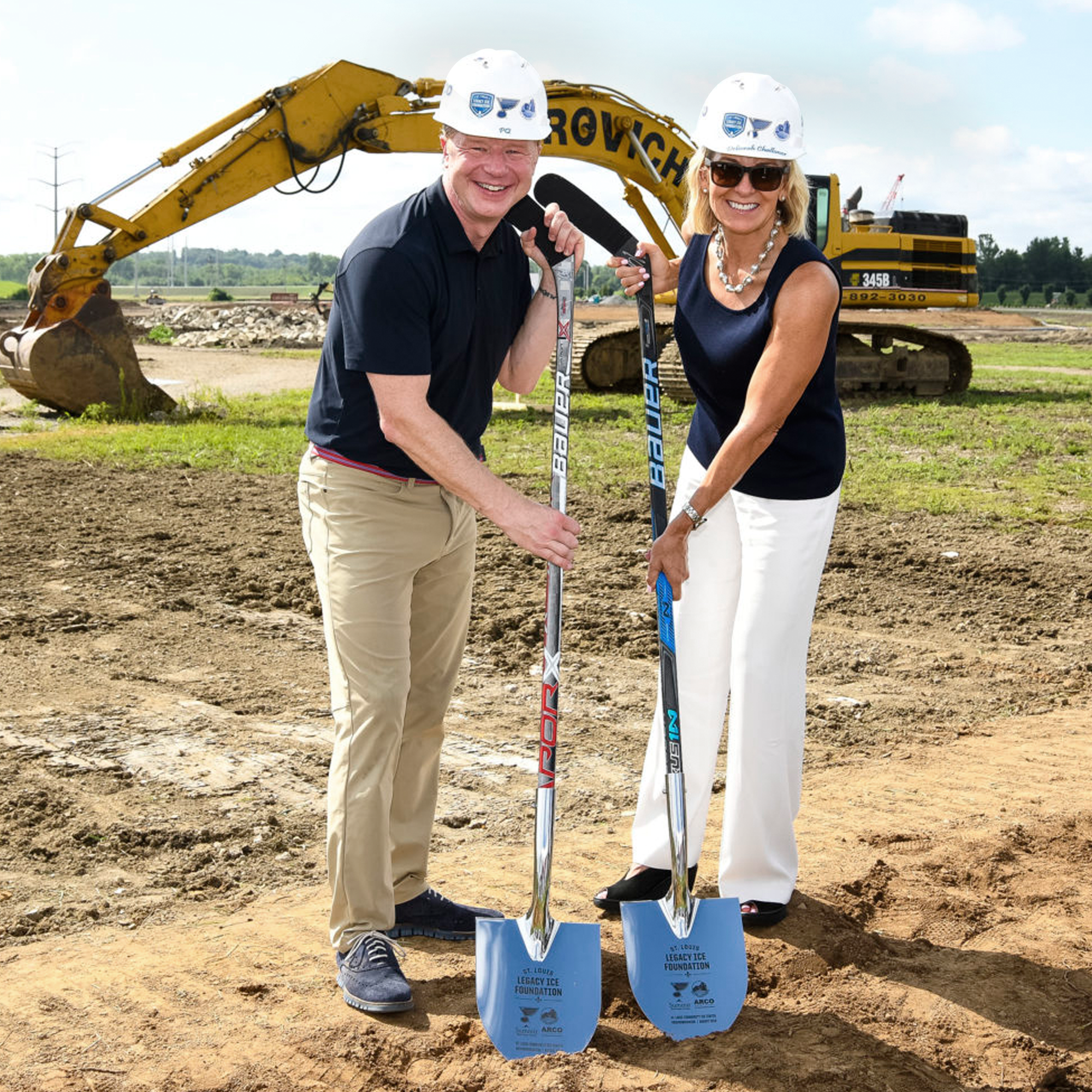 Ceremonial Groundbreaking Shovel - Hockey Stick Handle