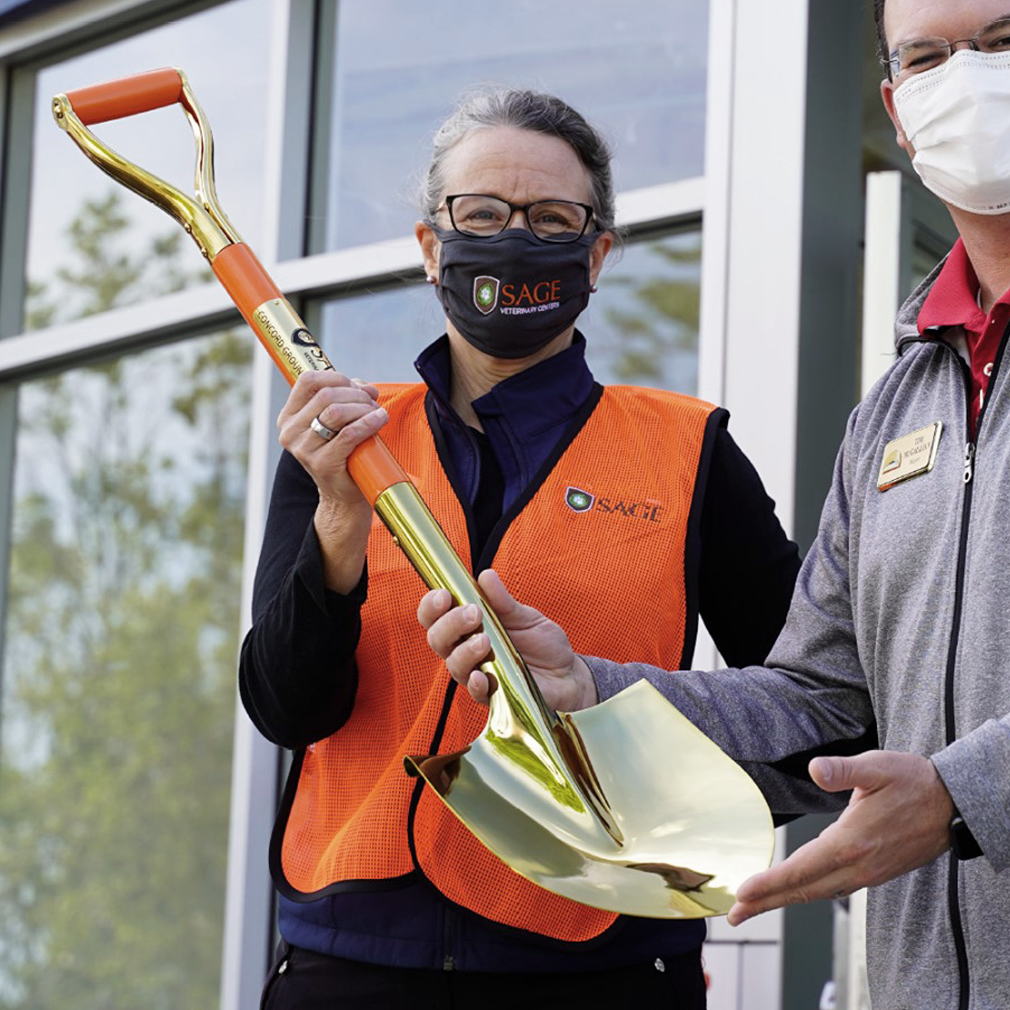 Ceremonial Groundbreaking Shovel - Painted Handle