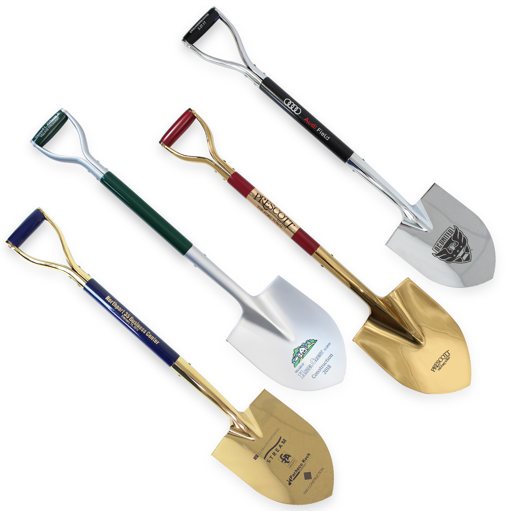 Ceremonial Groundbreaking Shovels - Painted Handles