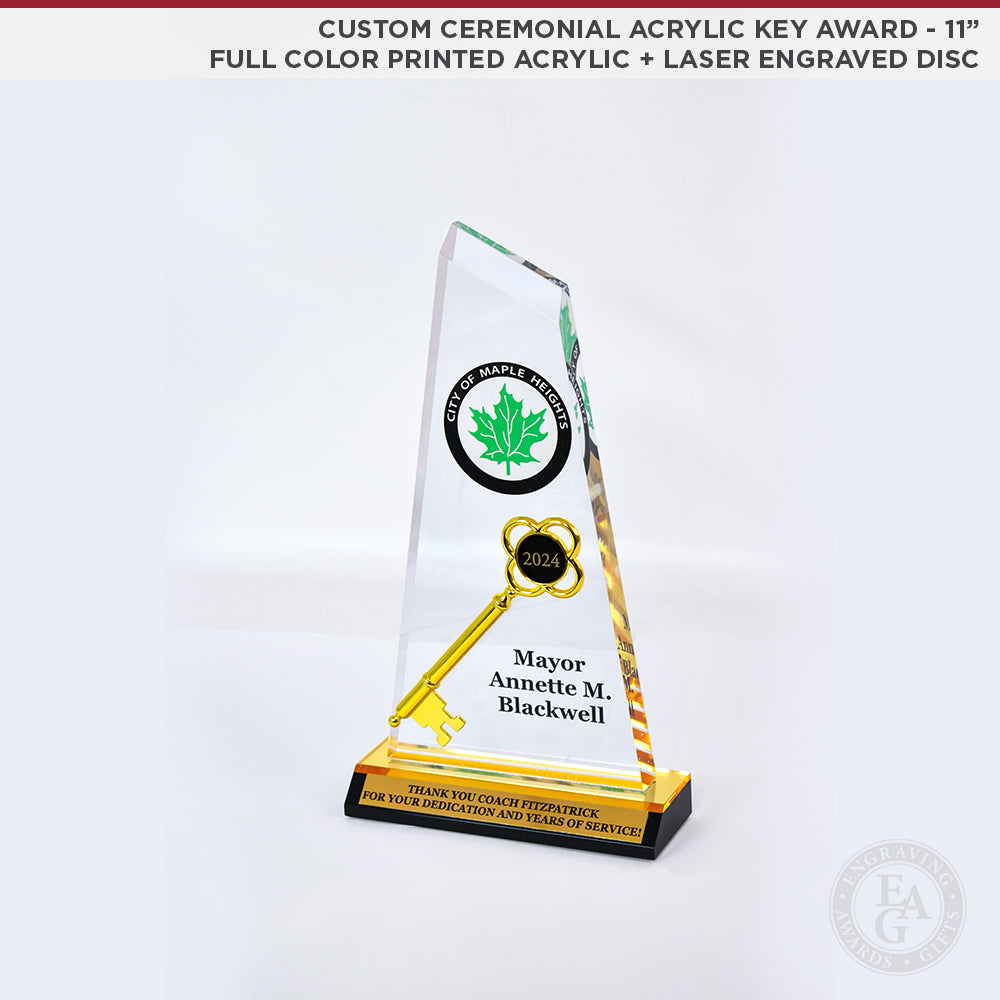Ceremonial Acrylic Key Award - Engraving, Awards & Gifts