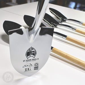 Chrome Specialty Spade Laser Engraved with Logos