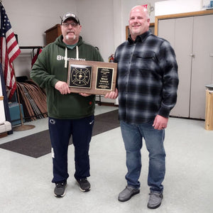 18" x 12" Walnut Firefighter Clock Award Plaque