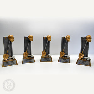 Ceremonial Construction Trophies with Full Color Printed Plates