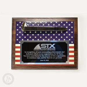 Custom Printed Ceremonial Railroad Spike Plaque
