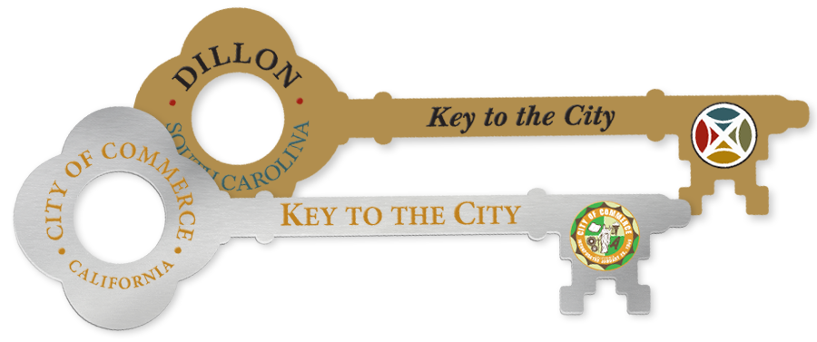 Engraving, Awards & Gifts Gold Key Lapel Pins - Clover Key