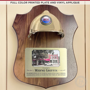 Full Size Hard Hat Plaque - Gold