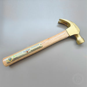 Gold Painted Traditional Hammer - Painted Head w/ Full Color Printed Brushed Gold Plate