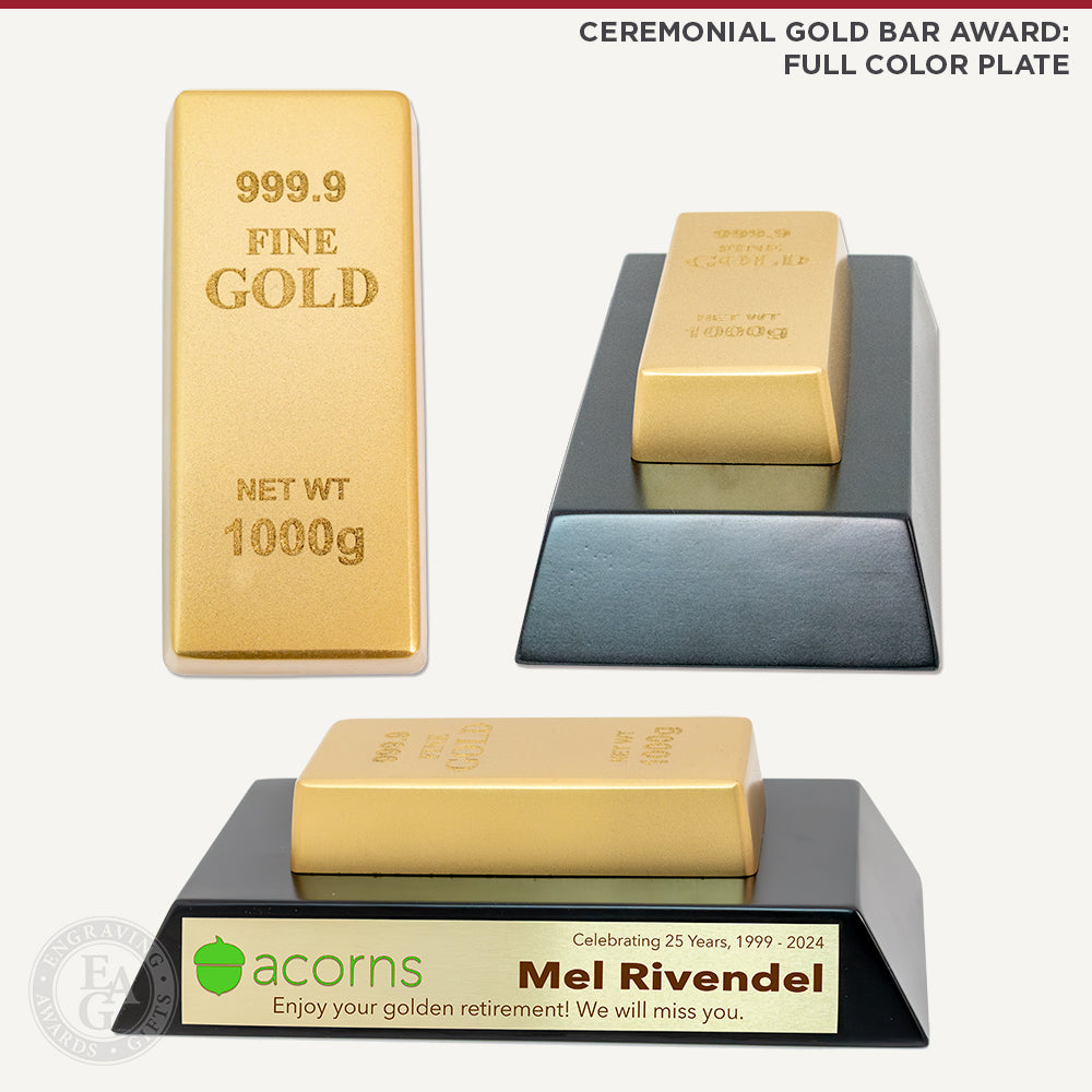 Ceremonial Gold Bar Award - Engraving, Awards & Gifts