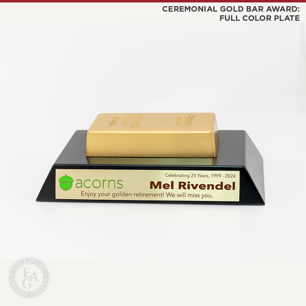 Ceremonial Gold Bar Award
