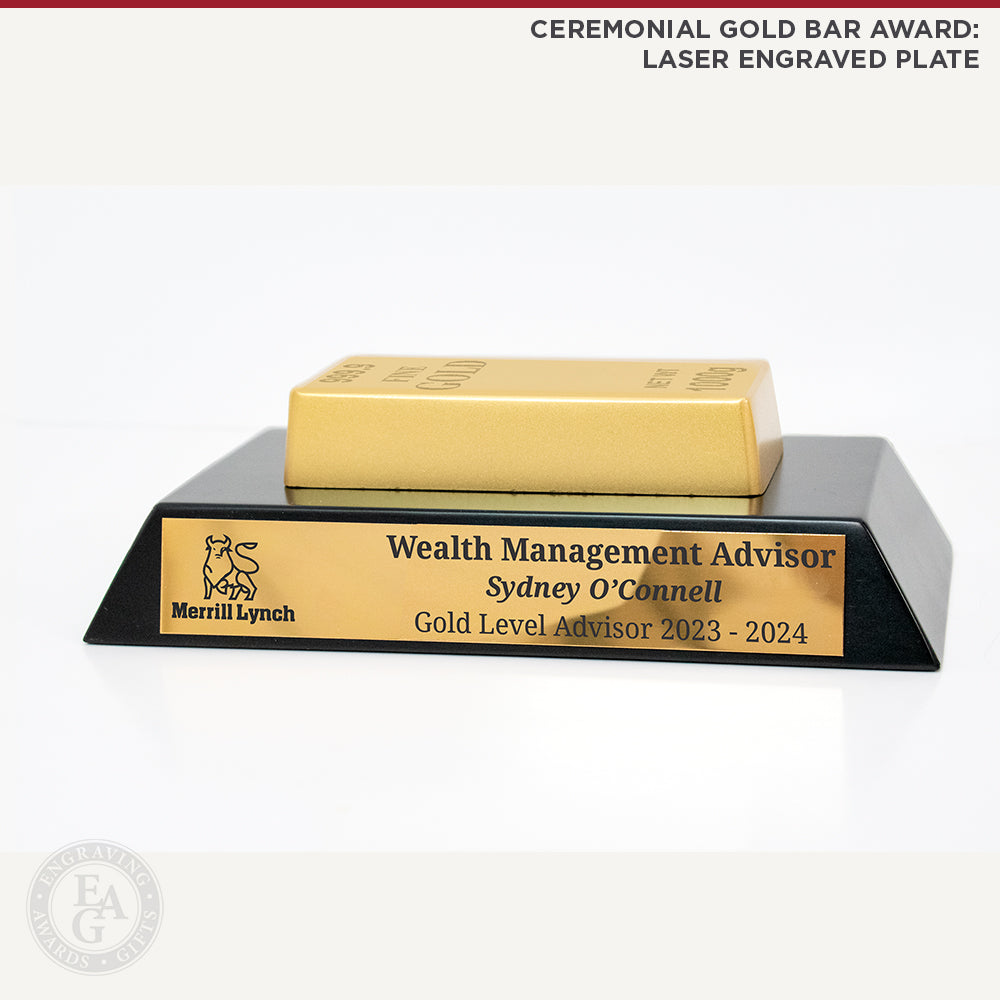 Ceremonial Gold Bar Award - Engraving, Awards & Gifts
